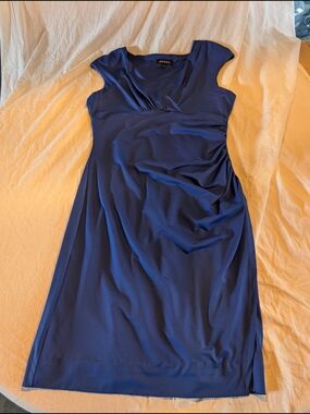 2/30$ Jessica Royal Blue V-Neck Cap-Sleeve Mini Dress
